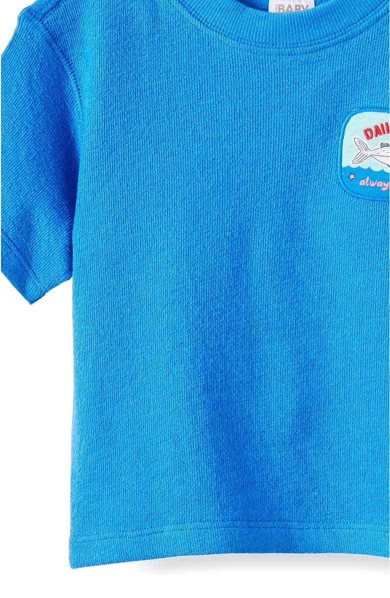 Cotton On Kids Tyla Knit Tee, Alternate, color, Harbour Blue Daily Catch
