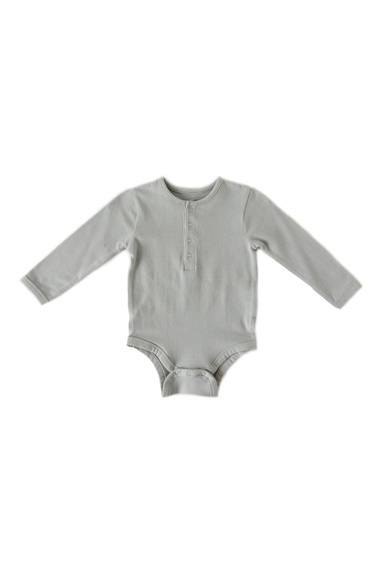 Essential Long Sleeve Organic Cotton Bodysuit, Main, color, SOFT SEA