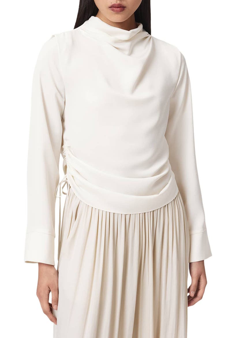 Leslie Cowl Neck Long Sleeve Top, Main, color, ANTIQUE WHITE
