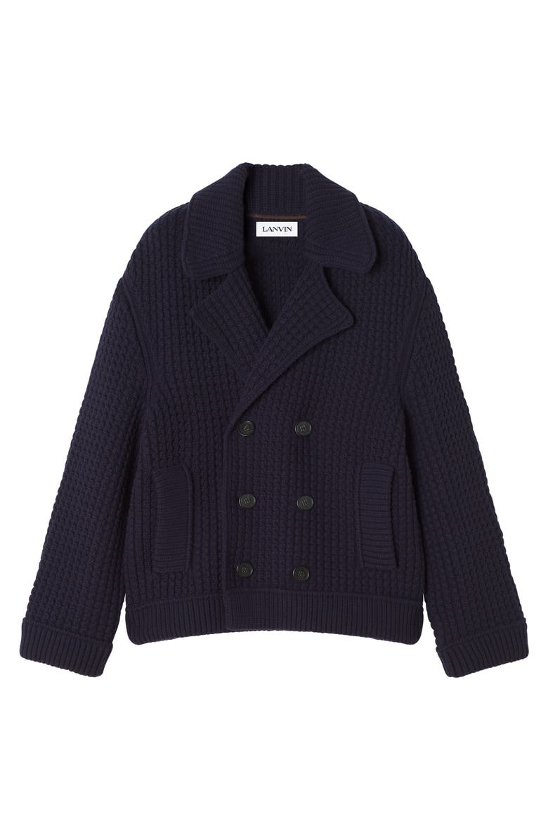 Lanvin Oversized Wool Pea Coat, Main, color, Montana