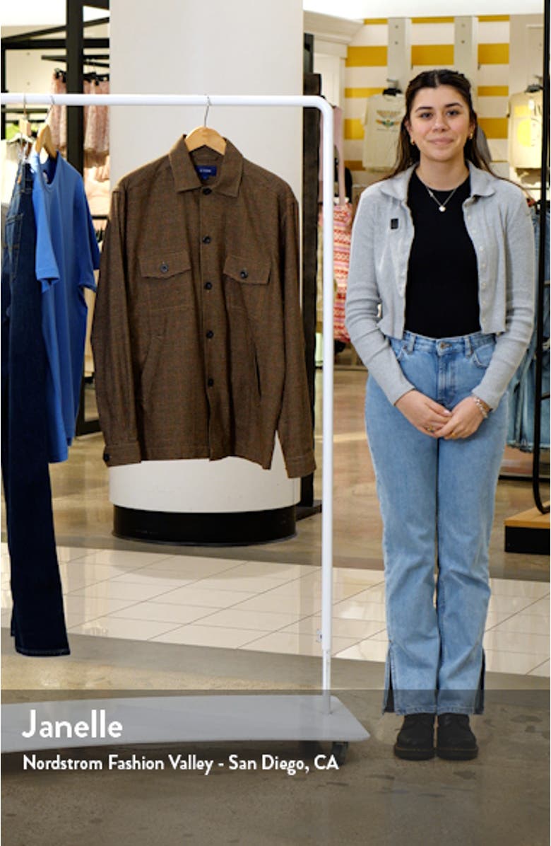 Plaid Cotton & Wool Blend Shirt Jacket, sales video thumbnail