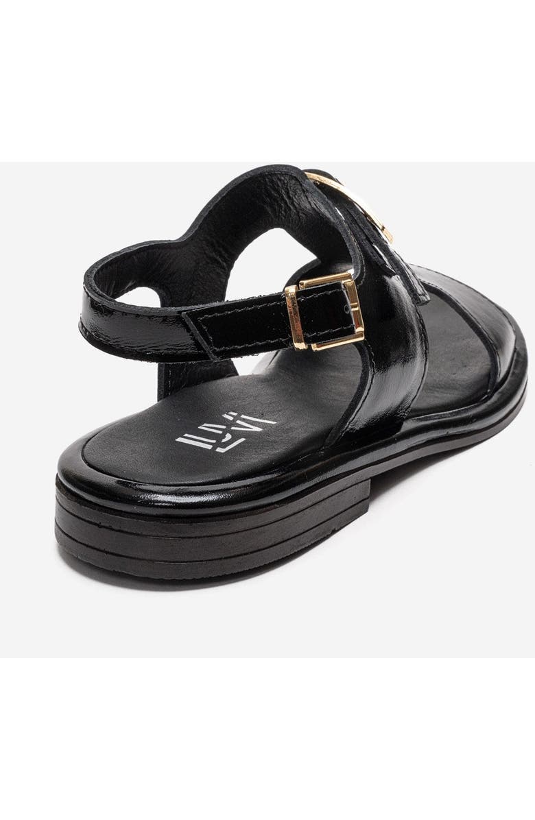 Forever & Always Shoes Auren Leather Buckle Sandal, Alternate, color, Black