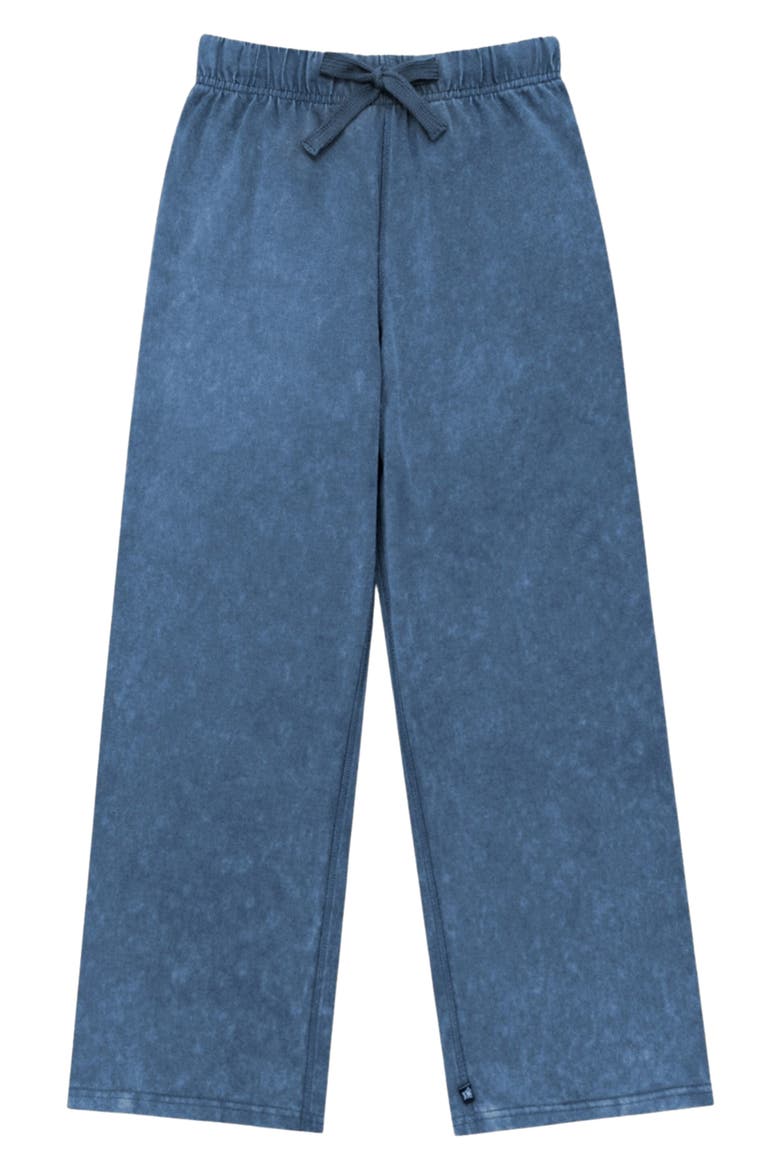 Kids' Washed Wide Leg Pants, Main, color, DENIM BLUE