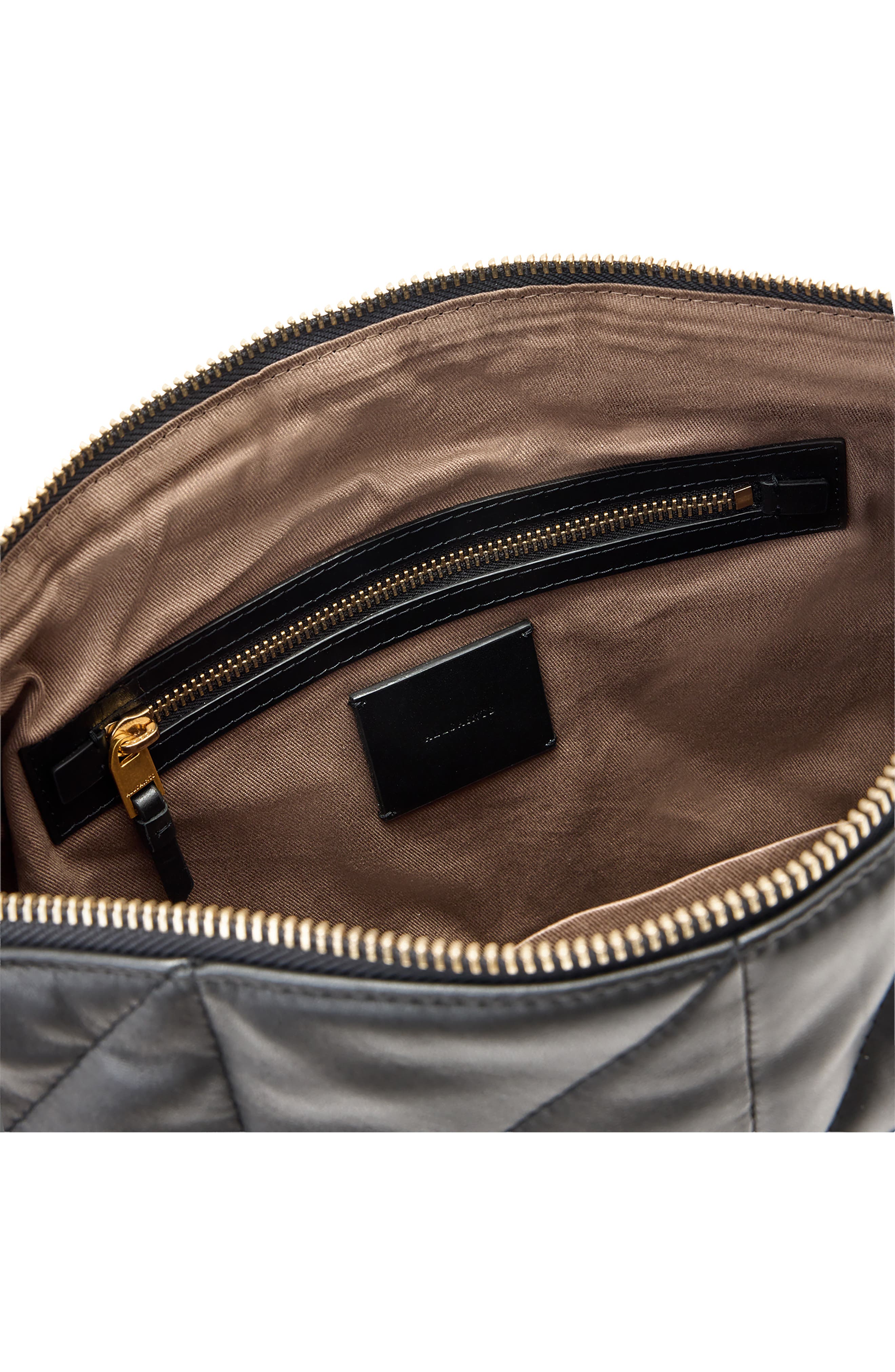 AllSaints Edbury Quilted Leather Shoulder Bag, Alternate, color, 