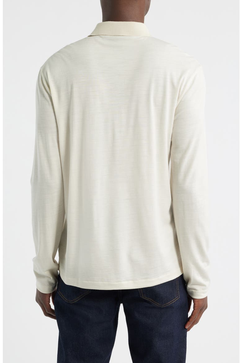 Pado 110 Long Sleeve Wool Polo, Alternate, color, OPEN WHITE