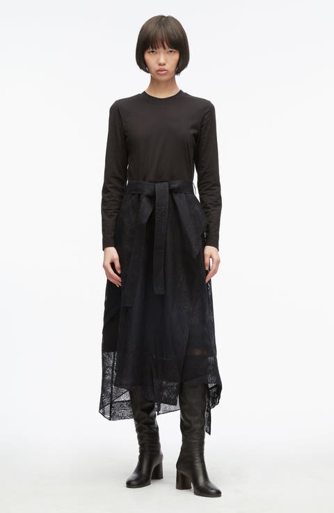 Floral Organza T-shirt Dress