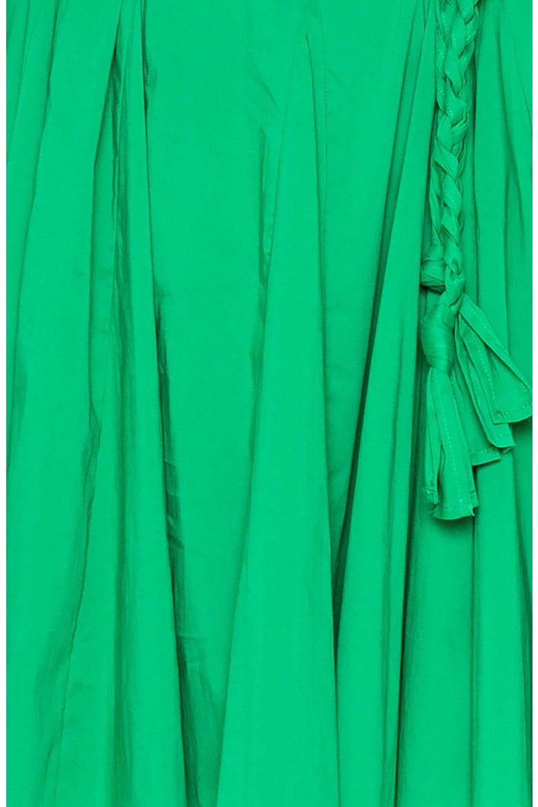 Tie Belt Long Sleeve A-Line Dress, Alternate, color, GREEN