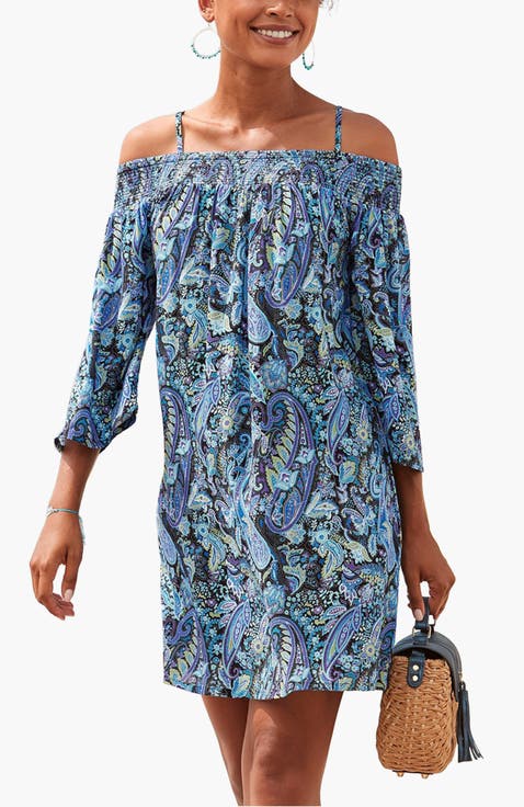 Women's Off The Shoulder Patterned Dress