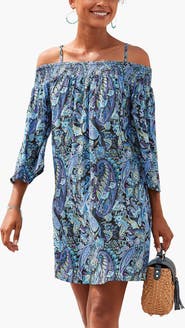 LASCANA Women's Off The Shoulder Patterned Dress