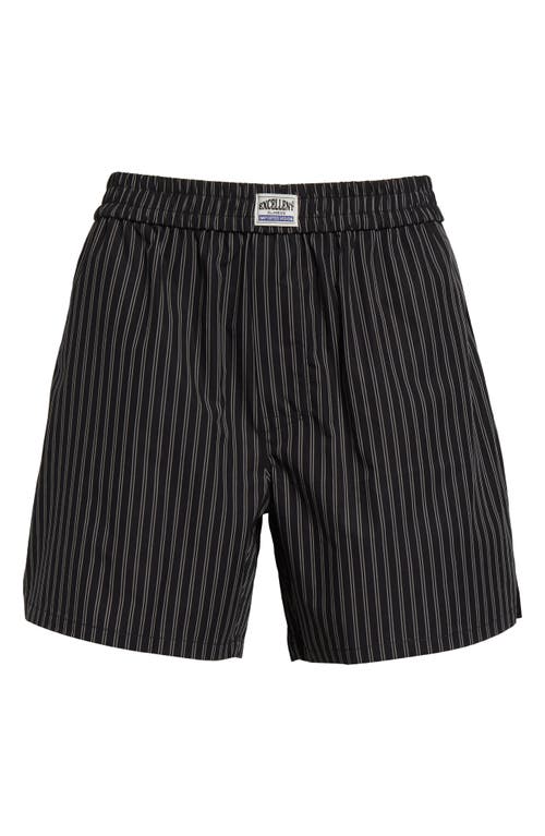 Commission Stripe Boxer Shorts In Black Stripe