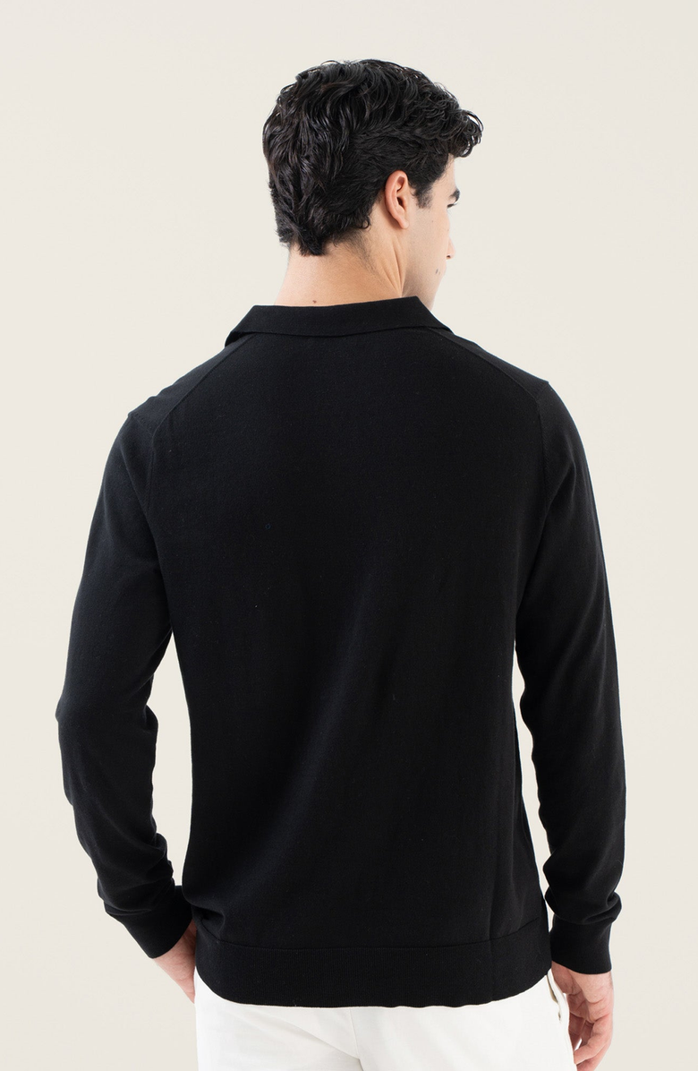 Italic Elliot Featherlight Long Sleeve Polo Shirt, Alternate, color, 