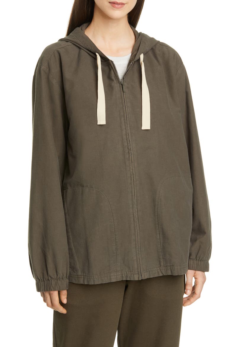 Organic Cotton Hooded Zip Jacket (Nordstrom Exclusive), Alternate, color, SURPLUS