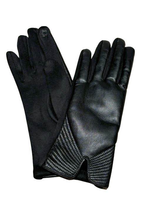 Faux Leather Tech Gloves