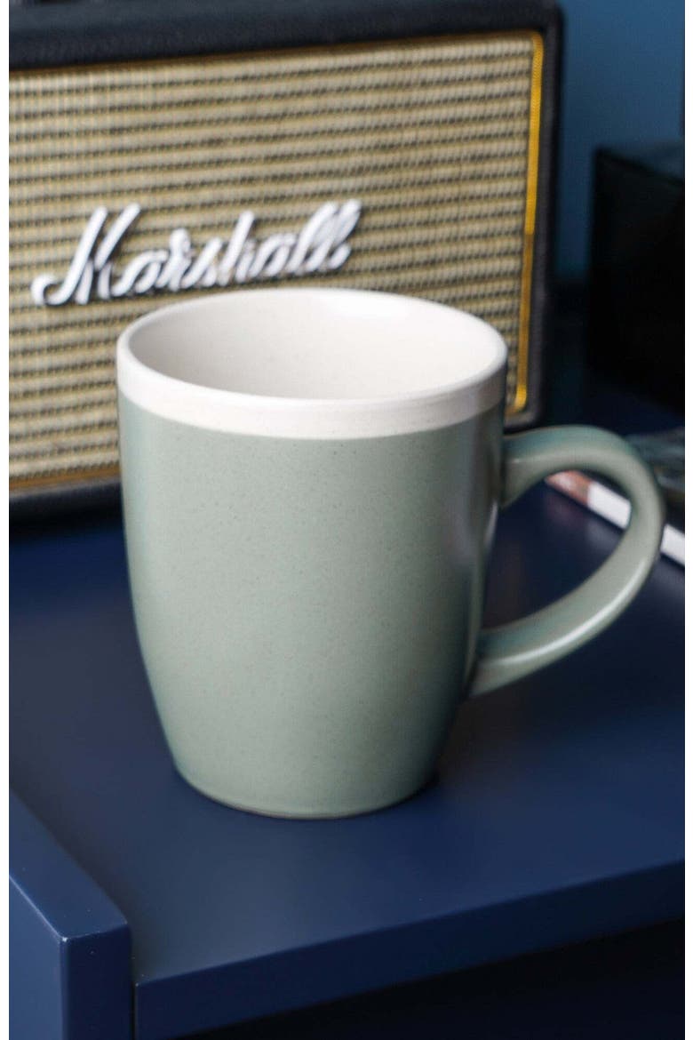 Serenity Stoneware 4-Piece Mug Set, Alternate, color, Green and Cream