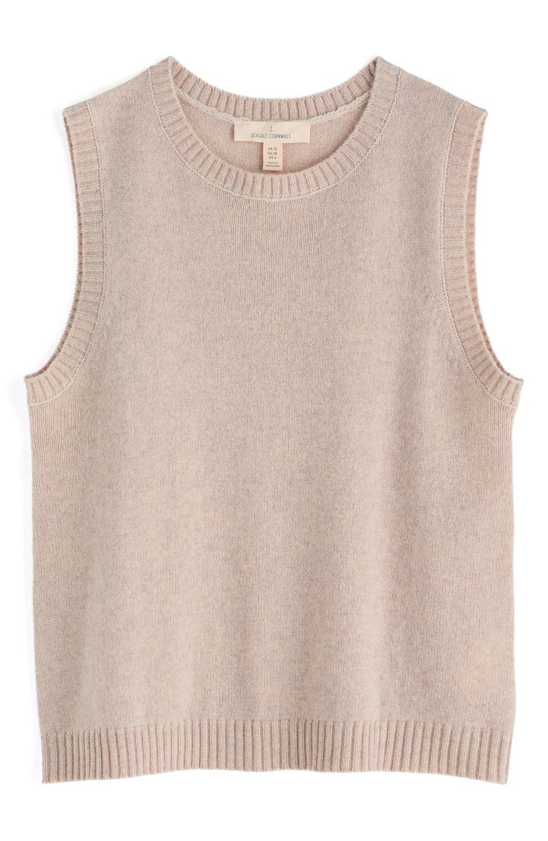 Seasalt Cornwall East View Merino Wool Blend Sweater Vest, Alternate, color, Parsnip