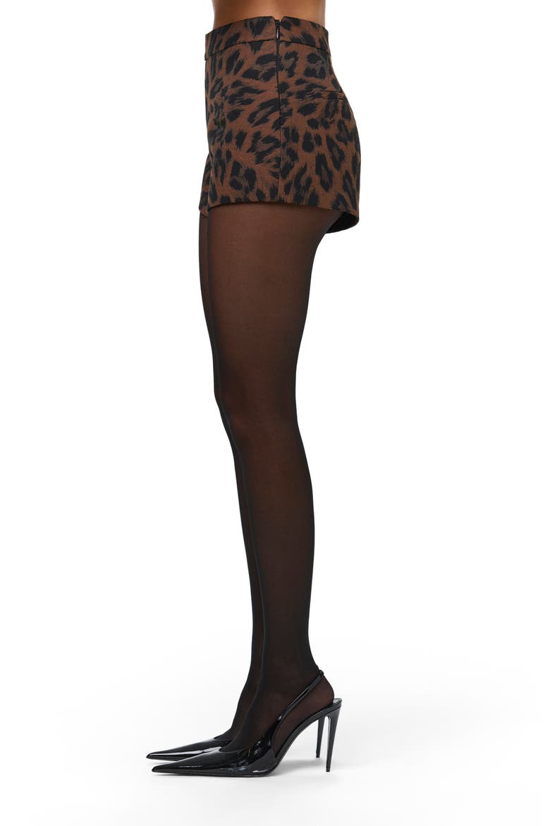 Leopard Print High Waist Shorts, Alternate, color, BRUSHED LEOPARD