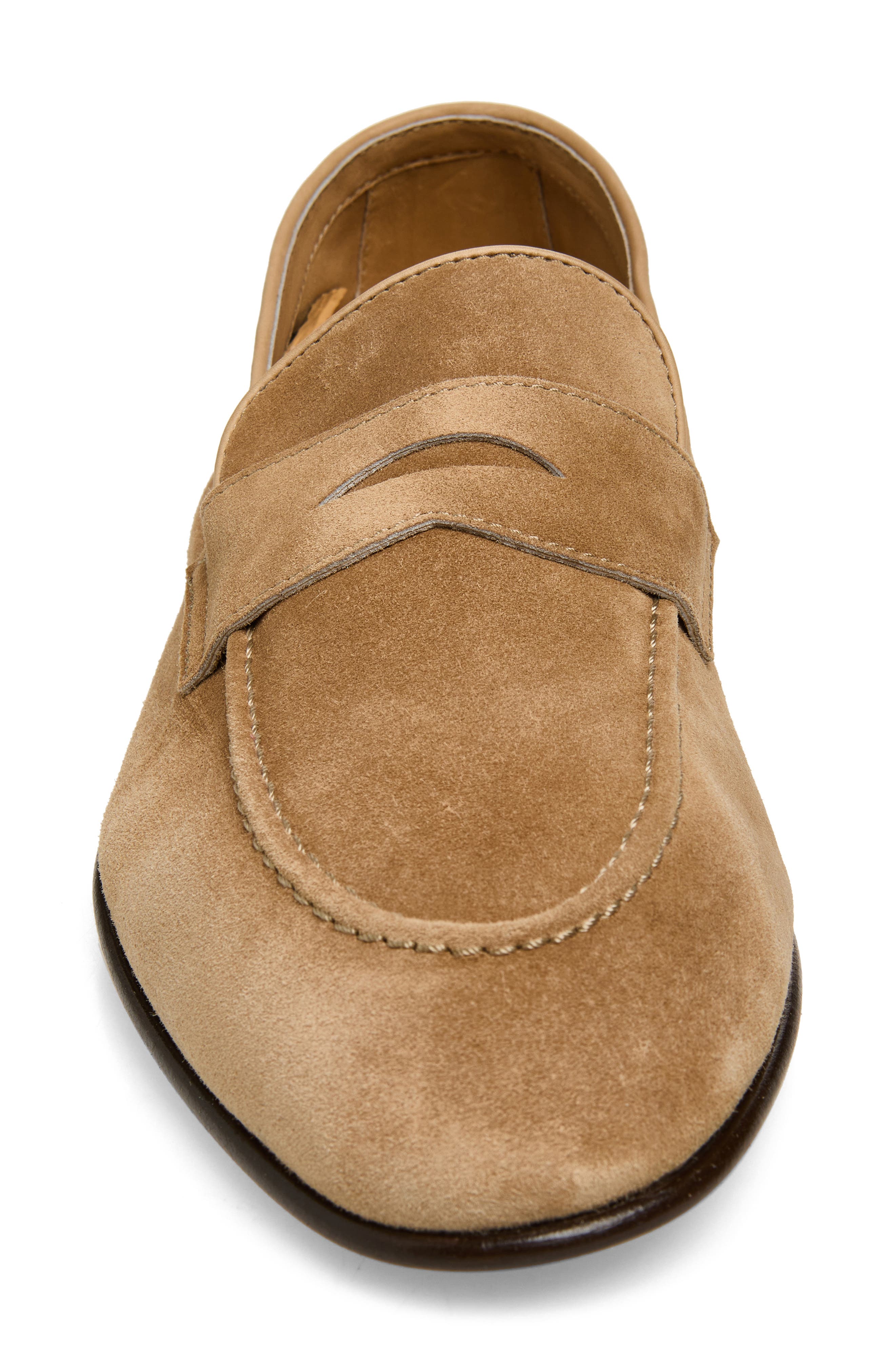 Brunello Cucinelli Deconstructed Penny Loafer, Alternate, color, C2767 Med Brown