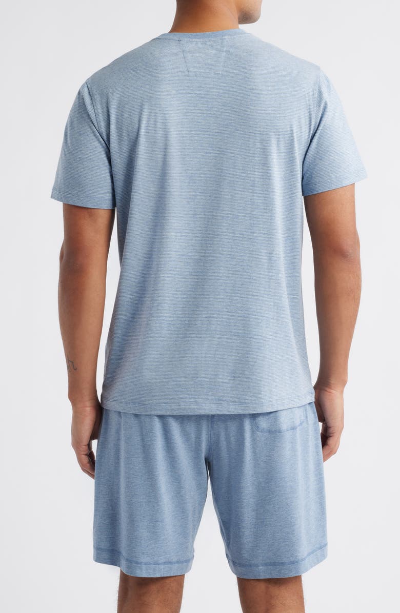 Daniel Buchler Stretch Cotton & Modal Pajama T-Shirt, Alternate, color, Blue Stripe