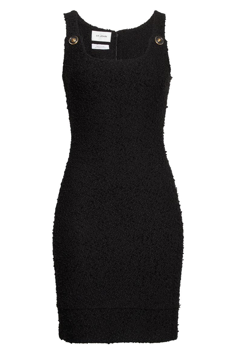 Shimmer Sleeveless Scoop Neck Dress, Alternate, color, BLACK