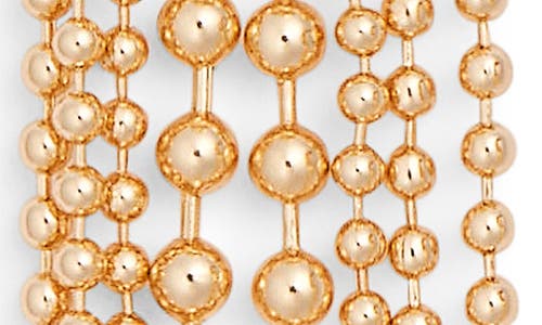 Open Edit Mixed Chain Fringe Hoop Earrings In Gold