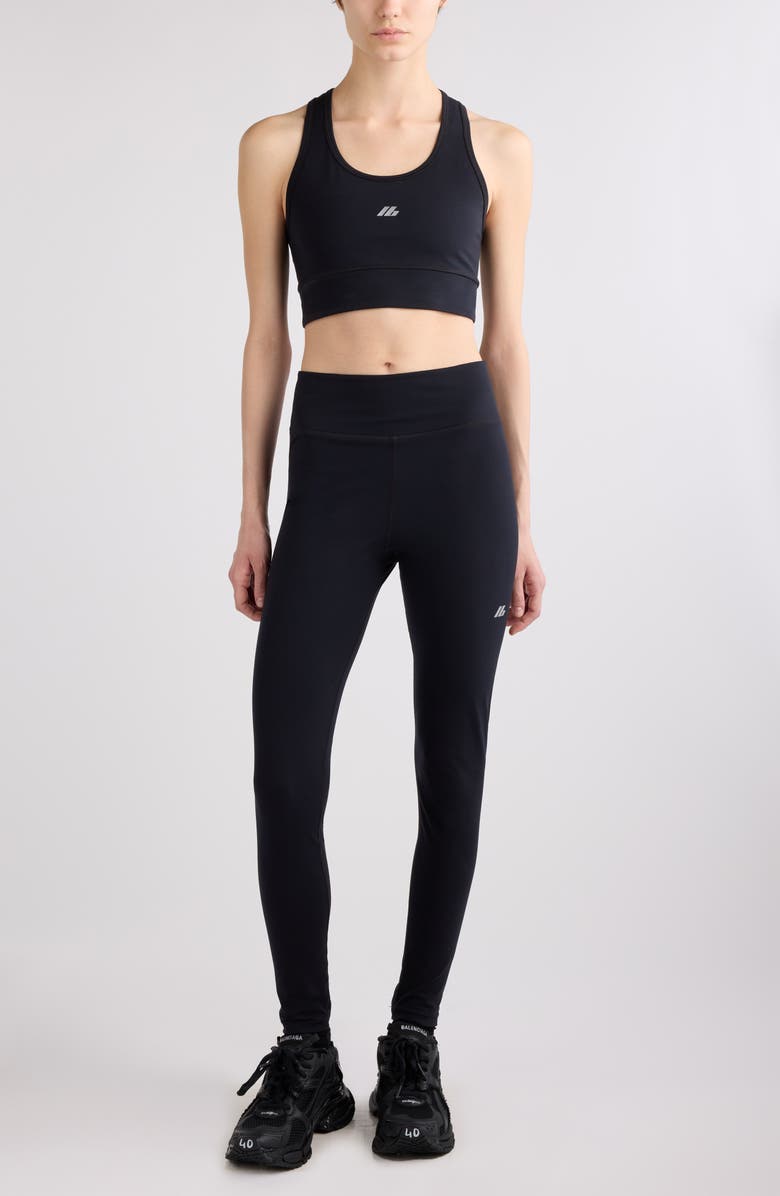Balenciaga Logo Sports Bra, Alternate, color, 
