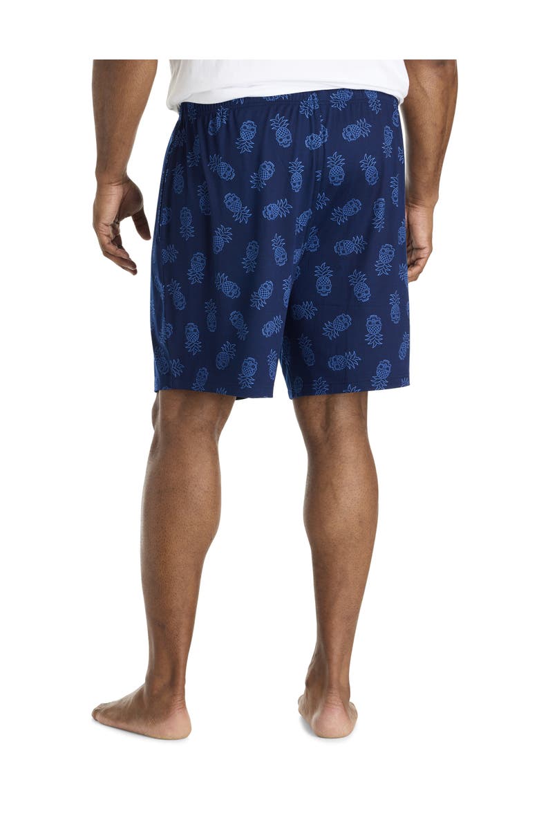 Harbor Bay by DXL Big 
Tall Pineapple Skull Printed Lounge Shorts, Alternate, color, Blue Multi