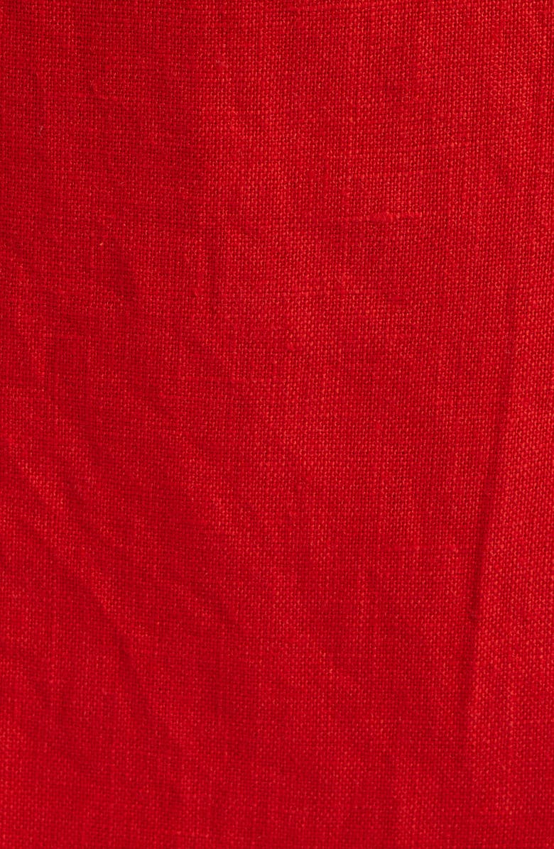 Madewell Linen Miniskort, Alternate, color, Wild Poppy