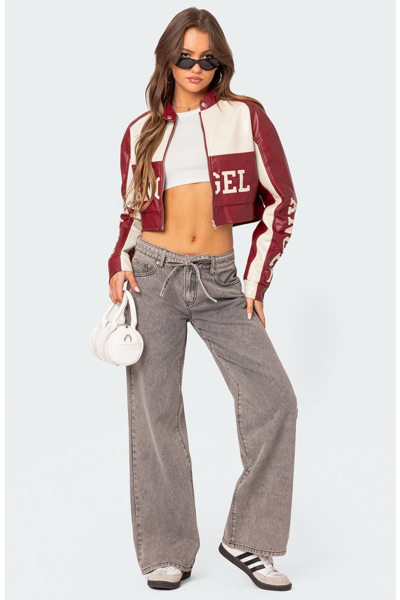 Tie Belt Low Rise Wide Leg Jeans, Alternate, color, LIGHT-GRAY