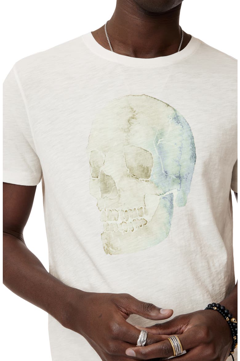Watercolor Skull Graphic T-Shirt, Alternate, color, SALT