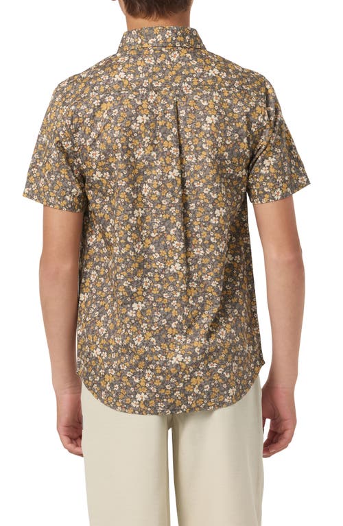 O'neill Kids' Terrance Print Short Sleeve Cotton Button-up Shirt In Multi