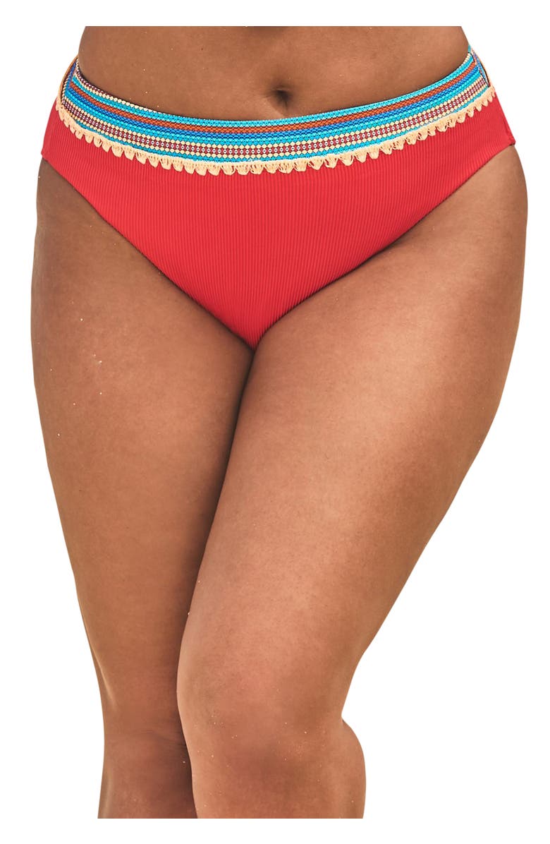 Swimsuits for All Mentor Ribbed High Waist Bikini Bottom, Main, color, 
