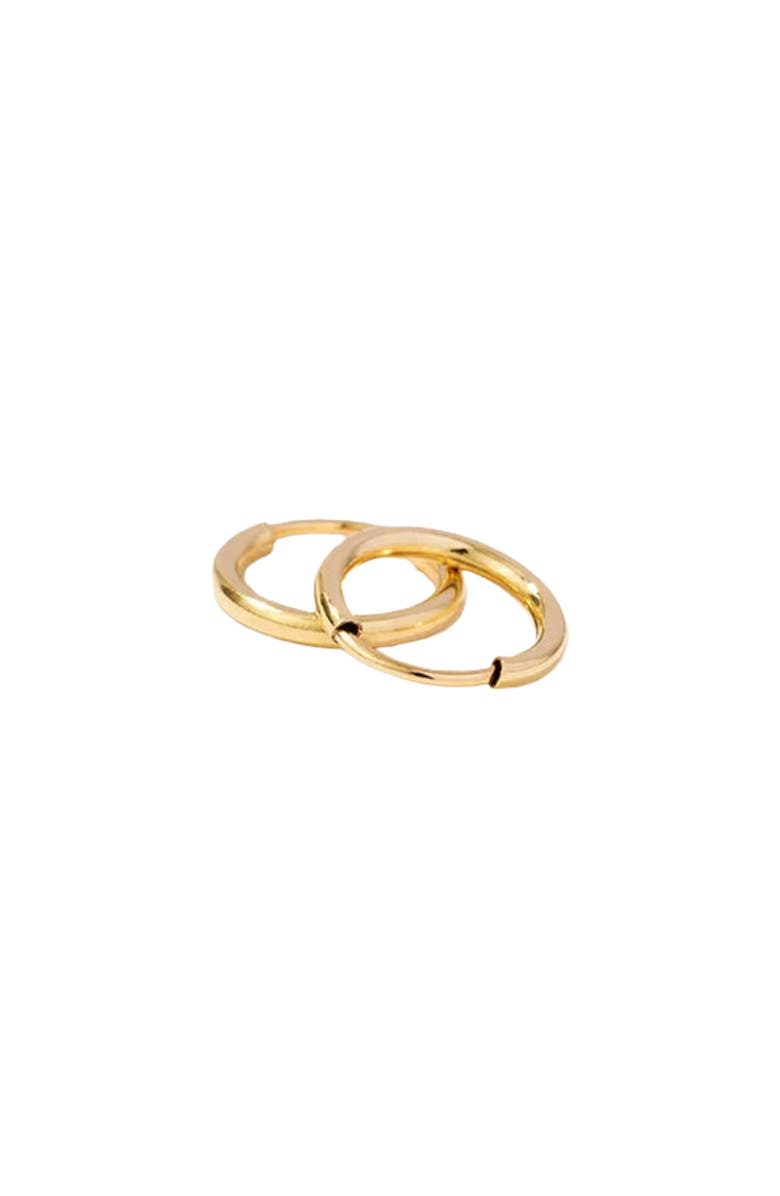 MADE BY MARY 14k Mini Live In Hoop Earrings, Alternate, color, 14K Solid Gold