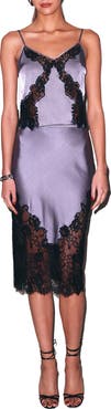 Fleur Du Mal Juliet Lace Silk Skirt