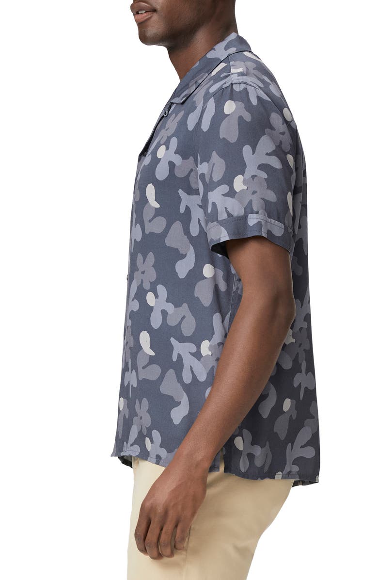 PAIGE Landon Short Sleeve Button-Up Shirt, Alternate, color, Constellation Blue