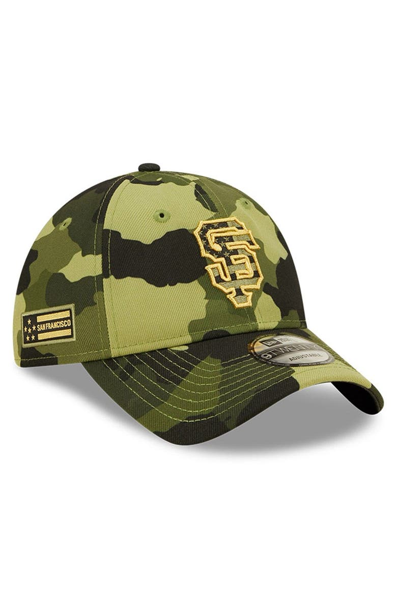 New Era Men's New Era Camo San Francisco Giants 2022 Armed Forces Day 9TWENTY Adjustable Hat, Main, color,