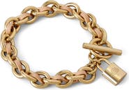 Mulberry Lily Leather Chain Bracelet Medium