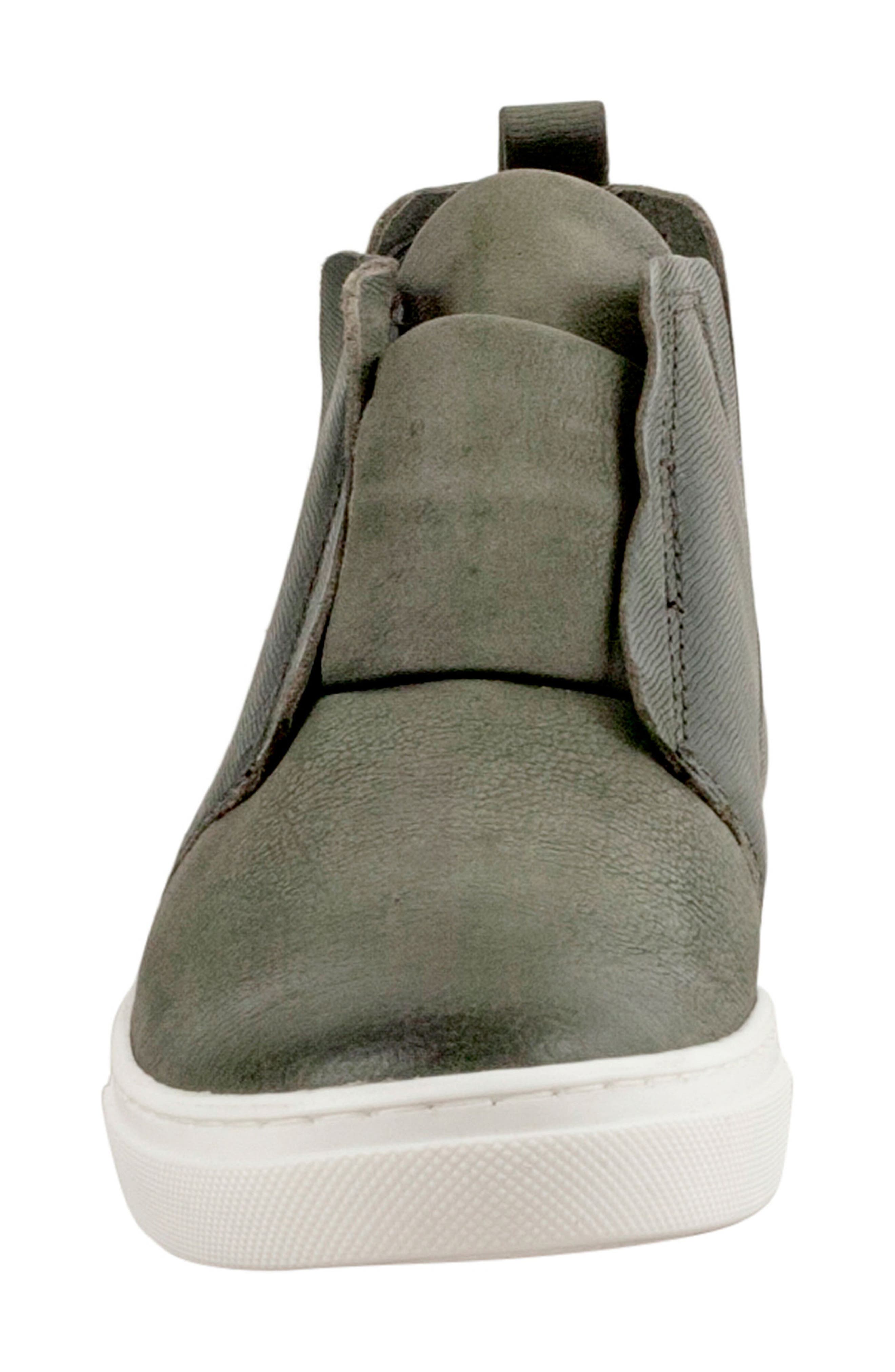 Laurent High Top Sneaker, Alternate, color, OLIVE LEATHER