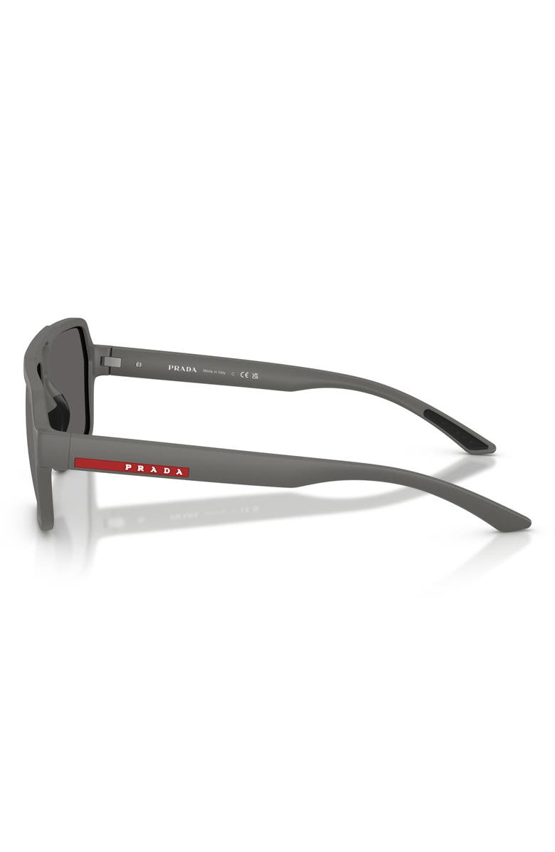 Prada Linea Rossa 59mm Pilot Sunglasses, Alternate, color, Grey Mirror Silver