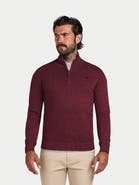 Raging Bull Quarter Zip Cashmere Blend Sweater