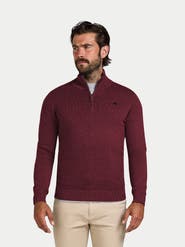 Raging Bull Quarter Zip Cashmere Blend Sweater