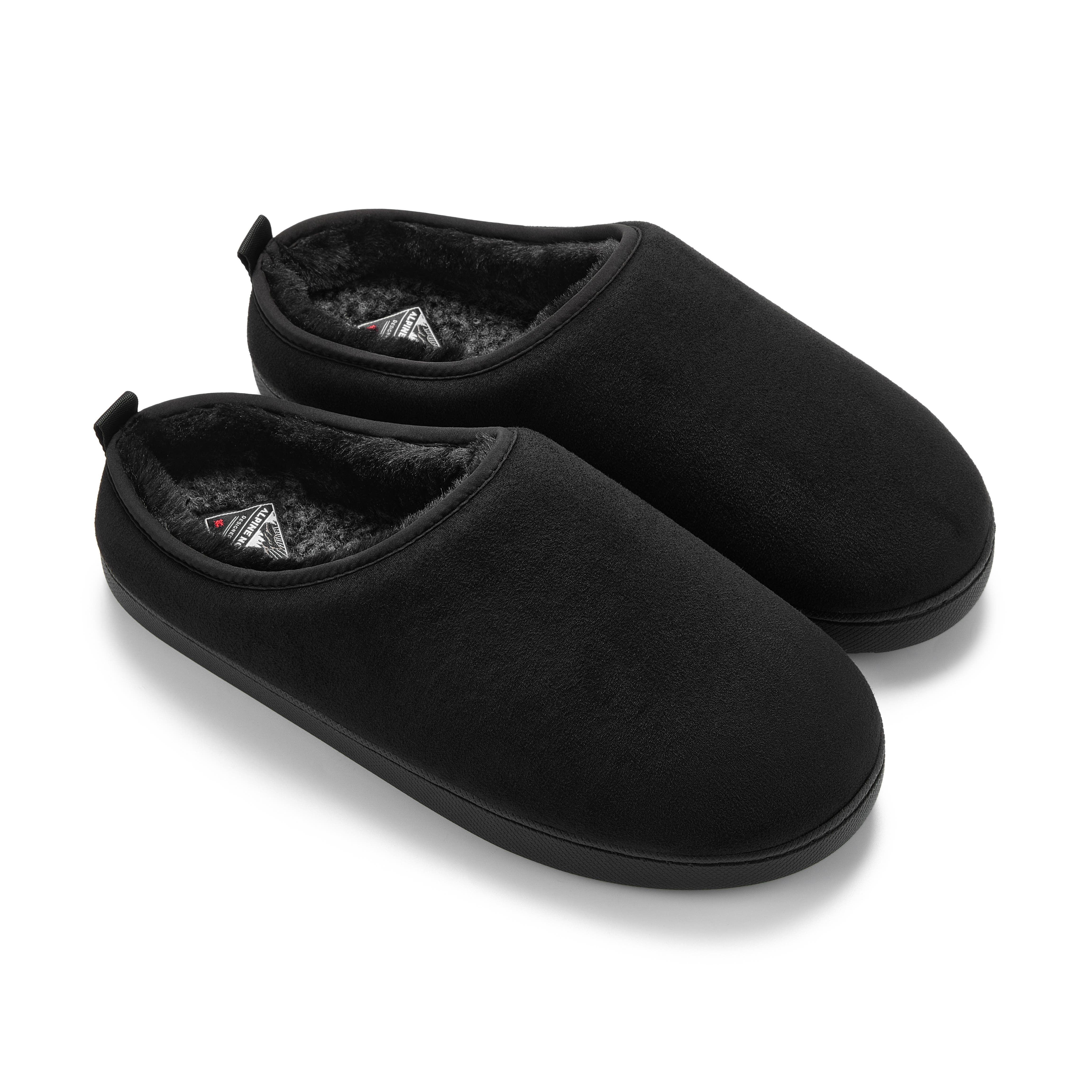Canmore - Insulated Faux Suede Slippers, Alternate, color, BLACK