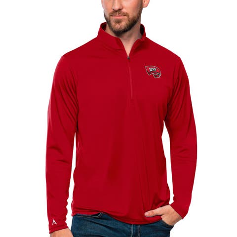 Men's Antigua Red Western Kentucky Hilltoppers Tribute Quarter-Zip Top