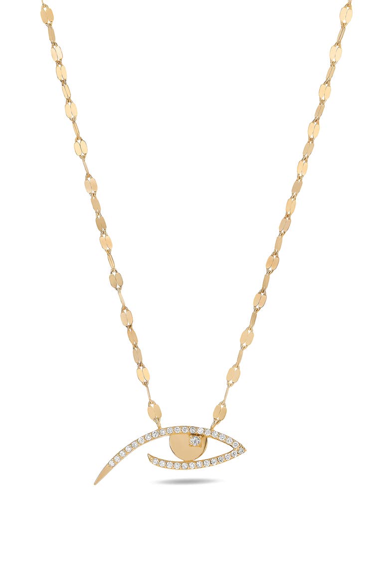 Evil Eye Pendant Necklace, Main, color, YELLOW