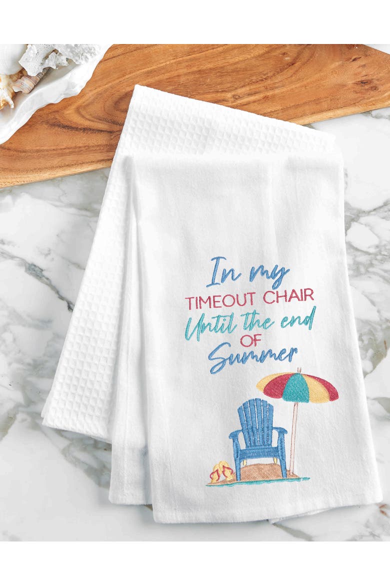 Timeout Chair 100% Cotton Flour Sack Dishtowel, Alternate, color, Blue