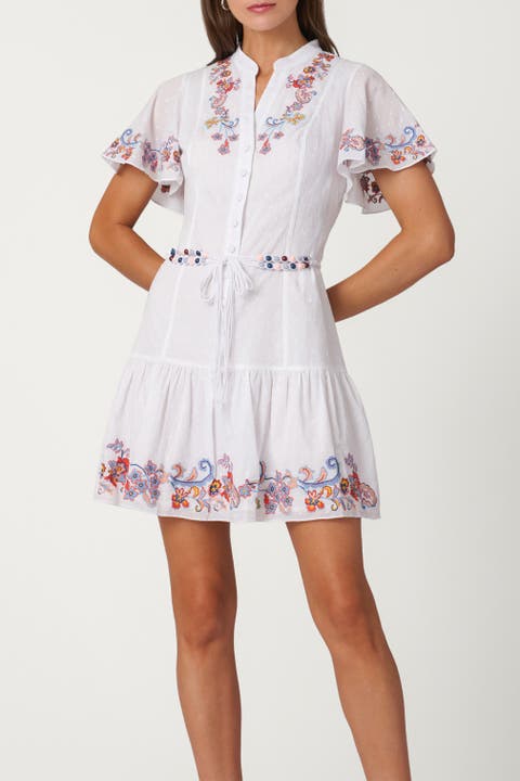 Border Embroidery Cowden Dress