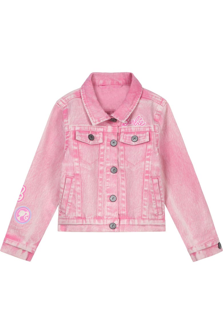 Glitter Denim Jacket, Alternate, color, Acid Wash Pink