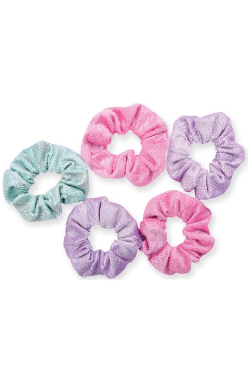 Iscream Kids' Sleepover Assorted 5-pack Scrunchies & Cosmetic Bag Set In Multi