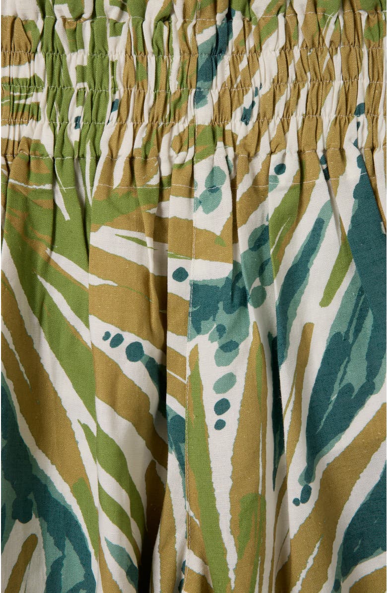 Celtic & Co. Printed Midi Wide Leg Culottes, Alternate, color, Palm Print