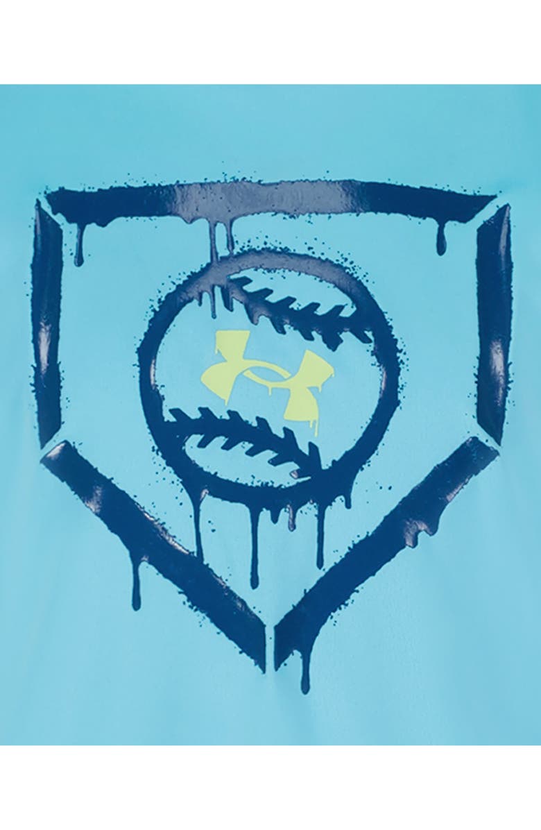 Under Armour Kids' UA Tech<sup>™</sup> Baseball Spray Graphic T-Shirt, Alternate, color, Fresco Blue