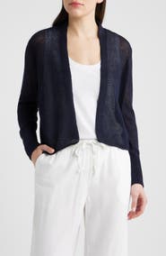 Eileen Fisher Open Front Organic Cotton Cardigan